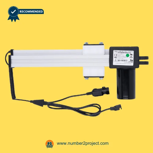 OKIN JLDQ.11.153.207D01 linear actuator for recliner lift chair with motor housing coiled cable and multi-connector harness Number2project