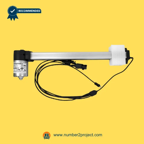 OKIN JLDQ.18.134.333S03 Linear Actuator for Power Recliner Lift Chair – Full View OKIN JLDQ.18.134.333S03 linear actuator motor assembly with wiring harness and mounting block for recliner lift chair replacement Number2project