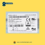 OKIN JLDQ.19.315.95K20 linear actuator label close up showing 24-29V 100W 4mm/s specification Number2project