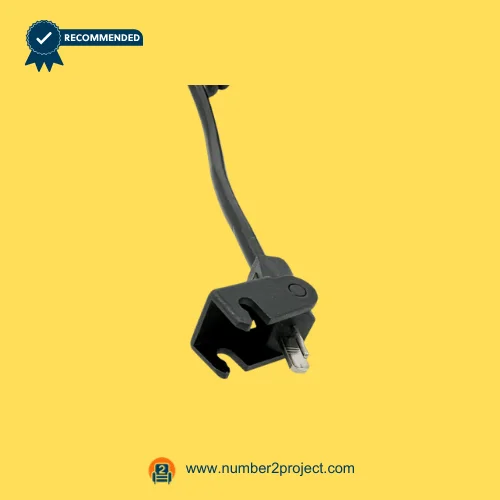 OKIN JLDQ.19.371.188F04 linear actuator mounting clevis bracket and pivot pin connection for power recliner lift chair installation Number2projectClose-up view of OKIN JLDQ.19.371.188F04 actuator mounting clevis bracket and shaft end connection point – Power recliner lift chair installation hardware – Sold by Number2project – Sofa & Recliner Repair Experts