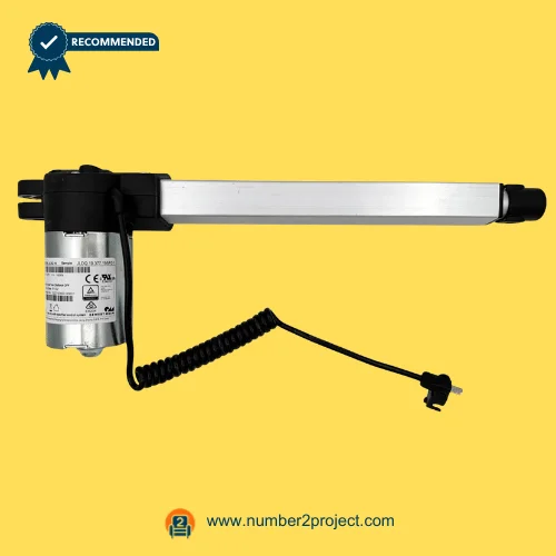 OKIN JLDQ.19.377.195F01 Linear Actuator Motor for Power Recliner Lift Chair – Full View OKIN JLDQ.19.377.195F01 linear actuator motor for power recliner lift chair replacement with coiled cable and connector