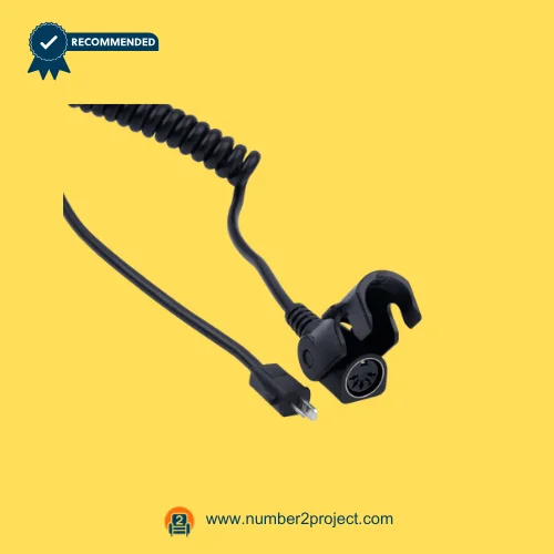 coiled cable with round multi pin motor connector and 2 pin power plug for recliner linear actuator lift chair motion furniture wiring close up Number2project