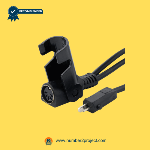 power recliner hand control holder bracket with 5 pin female connector and 2 pin plug lift chair remote holder cable close up Number2project