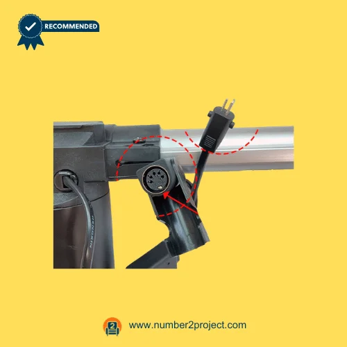 power recliner lift chair linear actuator 5 pin DIN connector interface close up showing control plug connection motion furniture actuator wiring port Number2project