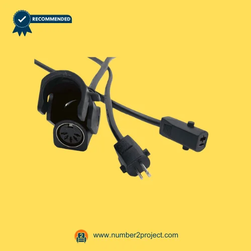 recliner actuator connector cable set with round motor socket and 2 pin power plug lift chair motion furniture wiring close up Number2project