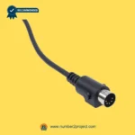 5 pin recliner actuator connector plug cable for linear actuator motor round DIN connector motion furniture wiring close up Number2project