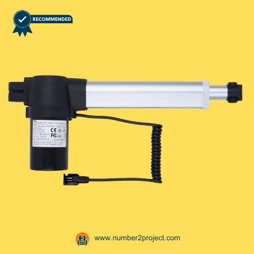 Aoli Smart R811A11343159 LET1002 Linear Actuator – Recliner Lift Chair Motor Side View Aoli Smart R811A11343159 LET1002 linear actuator recliner lift chair motor with coiled cable and connectors motion furniture actuator Number2project