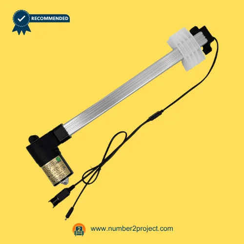 cn doer dl-dt1006a-054-01 linear actuator motor recliner lift chair actuator angled view with cable connectors motion furniture replacement number2project