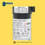 cn doer dl-dt3001-074 linear actuator label close up showing load stroke speed voltage recliner lift chair actuator specs number2project
