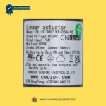 cn doer dl-dt3001yt-054-10 linear actuator label close up showing voltage load stroke speed recliner lift chair actuator specs number2project