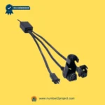 CNDOER DL-DT2001-021-12 actuator motor multi cable splitter with round multi pin connector and dual plugs close up recliner lift chair wiring component Number2project