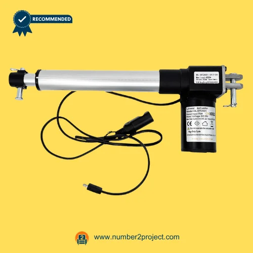 CNDOER DL-DT2001-217-01 linear actuator motor for power recliner lift chair with aluminum extension tube and cable connectors close up motion furniture actuator Number2project