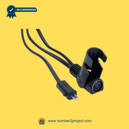 CNDOER DL-DT2001-252-01 actuator motor cable with round multi pin connector and power plug close up recliner lift chair wiring component Number2project