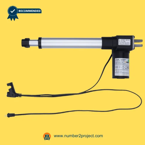 CNDOER DL-DT2001-252-01 linear actuator motor for power recliner lift chair with aluminum extension tube and single cable connector close up motion furniture actuator Number2project