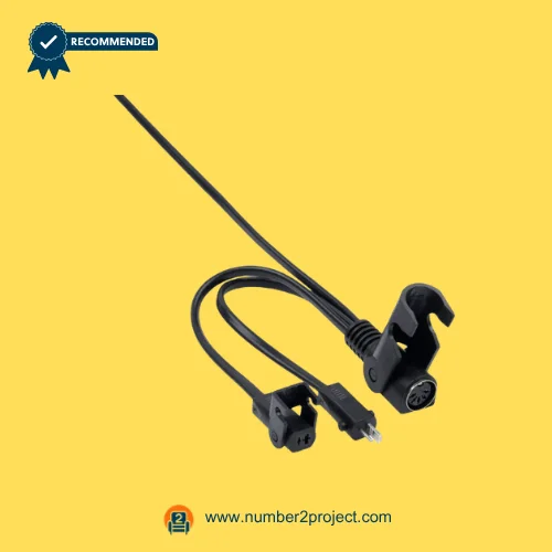 CNDOER DL-DT2001-32-012-B actuator motor dual cable connectors with round multi pin socket and two pin power plug close up recliner lift chair wiring component Number2project