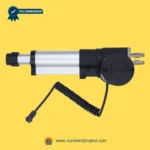 CNDOER DL-DT2001-32-026-B linear actuator motor rear housing with circular gearbox cover and coiled cable connector close up recliner lift chair component Number2project