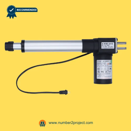CNDOER DL-DT2001-364-02 linear actuator motor for power recliner lift chair with aluminum extension tube and single cable connector close up motion furniture actuator Number2project