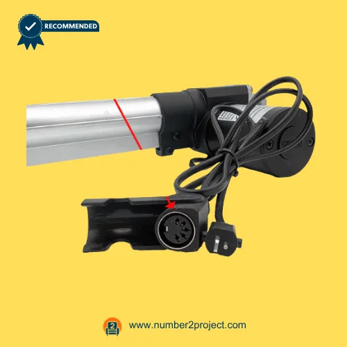 CNDOER DL-DT2001 linear actuator motor cable with round multi pin connector and power plug close up recliner lift chair wiring connection Number2project
