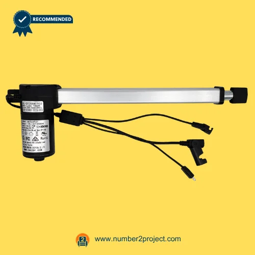 CNDOER DL-DT2004-102 linear actuator motor for power recliner lift chair with aluminum extension tube and multi cable connectors close up motion furniture actuator Number2project