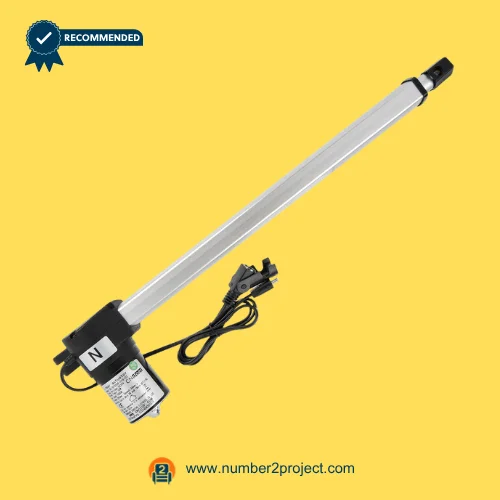 CNDOER DL-DT2008-016-02 linear actuator motor for power recliner lift chair with long aluminum extension tube and cable connectors close up motion furniture actuator Number2project