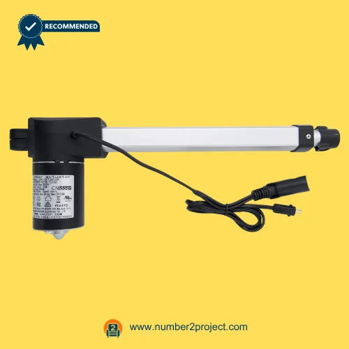 CNDOER DL-DT2020-A TG-1216 linear actuator motor for power recliner lift chair with aluminum extension shaft and cable connector close up motion furniture actuator Number2project