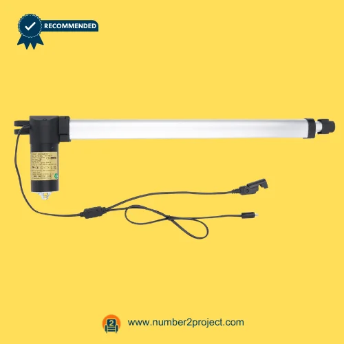 CNDOER DL-DT3001-40-006-B linear actuator motor for power recliner lift chair with aluminum extension tube and cable connector close up motion furniture actuator Number2project
