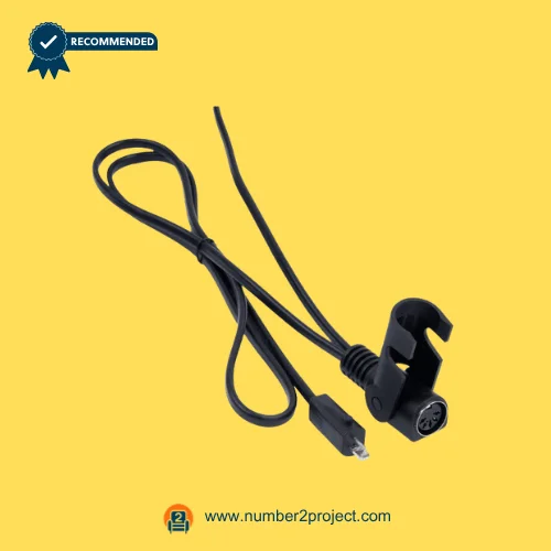 CNDOER DL-DT3001-40-048-C MOT-AC-154 actuator motor cable with round multi pin connector and inline power plug close up recliner lift chair wiring component Number2project