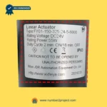 FY01 linear actuator label close up showing DC24V 55W specifications Wuxi JDR WX Feiya recliner lift chair actuator Number2project