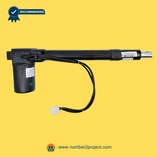 IRS DDG110-450260-H Motor Actuator for Massage Chair Backrest – Side View with Cable IRS DDG110-450/260-H motor actuator for massage chair backrest linear actuator with cable connector motion furniture replacement Number2project