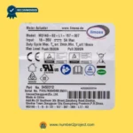 Limoss MD140-02-L1-157-307 linear actuator specification label showing 18–35V input 5A max and 3000N push pull load rating for recliner lift chair motor Number2project