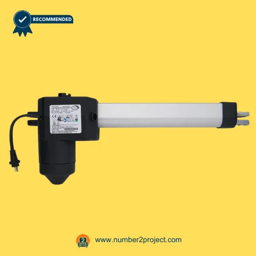 Limoss 450425 Linear Actuator MD120-01-L2-416-091 for ReclinerLift Chair – Front View Limoss 450425 MD120-01-L2-416-091 linear actuator for power recliner lift chair motor with aluminum extension tube motion furniture actuator Number2project