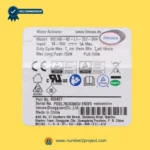 Limoss MD140-02-L1-157-204 linear actuator specification label showing 18–35V input 5A max and 750N push pull load rating for recliner lift chair actuator Number2project