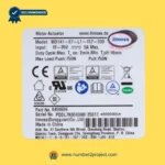 Limoss MD141-27-L1-157-333 linear actuator specification label showing 18–35V input 5A max and 750N push pull load rating for recliner lift chair motor Number2project
