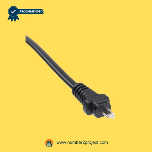 Limoss 450772 MD120-02-L1-304-134 linear actuator power cable with two-prong AC connector for recliner lift chair motor power supply connection Number2project