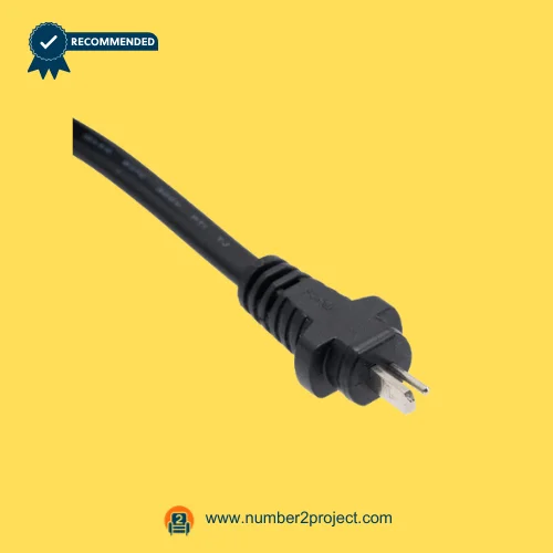 Limoss 451011 MD140-02-L1-157-204 linear actuator power cable with two-prong AC connector for recliner lift chair motor power supply connection Number2project