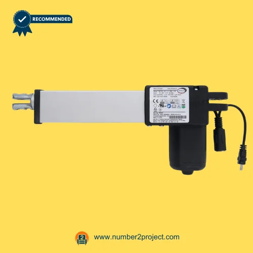 Limoss 452463 Linear Actuator MD125-65-L1-286-118 for ReclinerLift Chair – Front View Limoss 452463 MD125-65-L1-286-118 linear actuator for power recliner lift chair motor with aluminum extension tube and connector cable motion furniture actuator Number2project