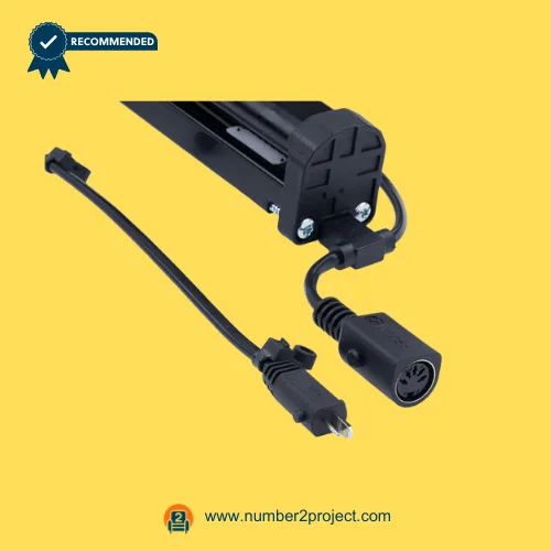 Limoss 452599 MD142-31-L1-135-230 actuator wiring harness with round multi-pin connector and two-prong power plug for recliner lift chair motor connection Number2project