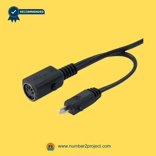 Limoss 452824 MD145-76-L1-116-305 actuator cable with round multi-pin connector and two-prong power plug for recliner lift chair motor connection Number2project