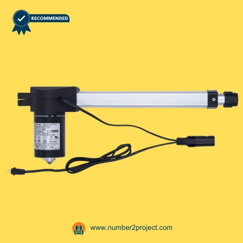 linear actuator motor replacement for DL-DT2005-057-01 power recliner lift chair with aluminum extension tube and cable connector close up motion furniture actuator Number2project