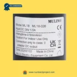 MULIN ML18-026 actuator label DC 28V 1.5A recliner lift chair motor specification plate close up motion furniture Number2project