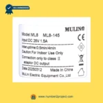 MULIN ML8-145 linear actuator label close up showing DC28V 1.5A input recliner lift chair motor specifications Number2project