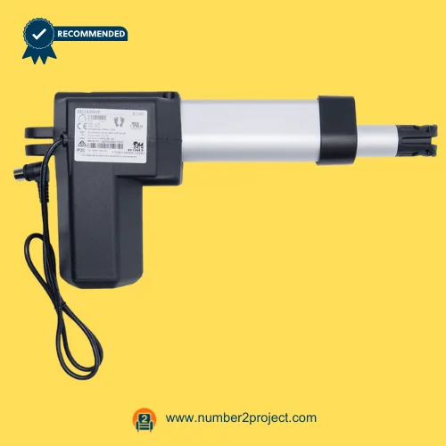 OKIN Deltadrive B11360 Linear Actuator for Adjustable Bed Foot Section – Full View OKIN Deltadrive B11360 linear actuator foot motor for adjustable bed base with aluminum drive tube and power cable Number2project