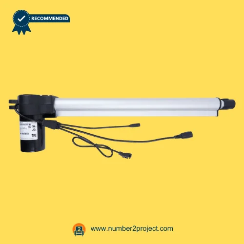 OKIN JLDQ.10.568.340B Linear Actuator for ReclinerLift Chair – Front View OKIN JLDQ.10.568.340B linear actuator for power recliner lift chair motor with aluminum extension tube and multi connector cable motion furniture actuator Number2project