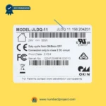 OKIN JLDQ.11.156.204Z01 linear actuator label close up showing 24V 50W specification for recliner lift chair motor Number2project