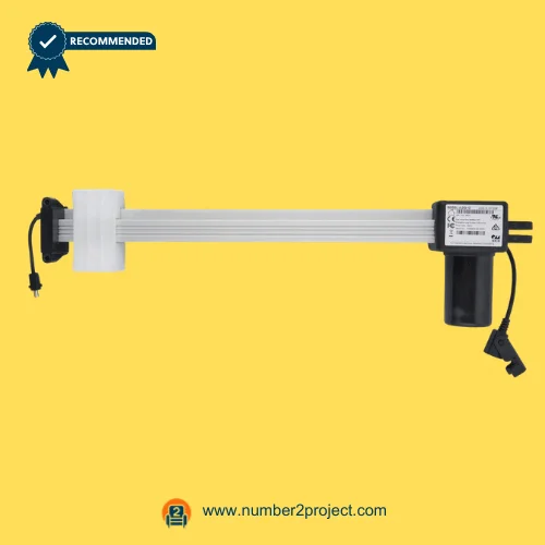 OKIN JLDQ.12.157.333F Linear Actuator for ReclinerLift Chair – Full View OKIN JLDQ.12.157.333F linear actuator for recliner lift chair with motor housing and power cable motion furniture replacement part Number2project