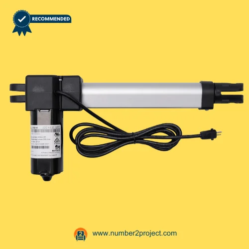 OKIN JLDQ.14.B.301.153F15 Linear Actuator for Adjustable Bed Bases – Full View OKIN JLDQ.14.B.301.153F15 linear actuator motor for adjustable bed base with aluminum drive tube and power cable Number2project