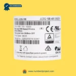 OKIN JLDQ.19B.495.335Z01 linear actuator label close up showing 24-29V 100W 37mm/s 335mm stroke specification Number2project