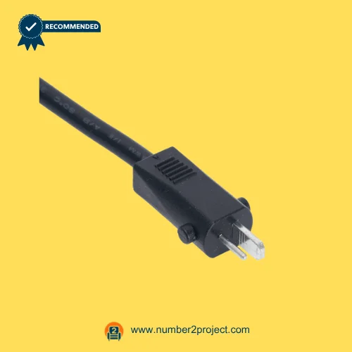 QDYJT-02-22 linear actuator power cable 2 pin plug recliner lift chair motor wiring close up Number2project