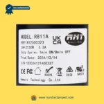 RMT R811A12500323 linear actuator specification label 24V 50W Remacro Technology recliner lift chair motor identification plate close up Number2project