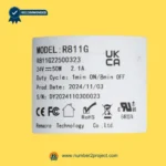 RMT R811G22500323 linear actuator label close-up showing Remacro Motor R811G specifications 24V 50W recliner lift chair actuator Number2project